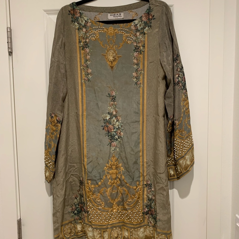 Maria B Silk Shirt Pakistani Kurta
